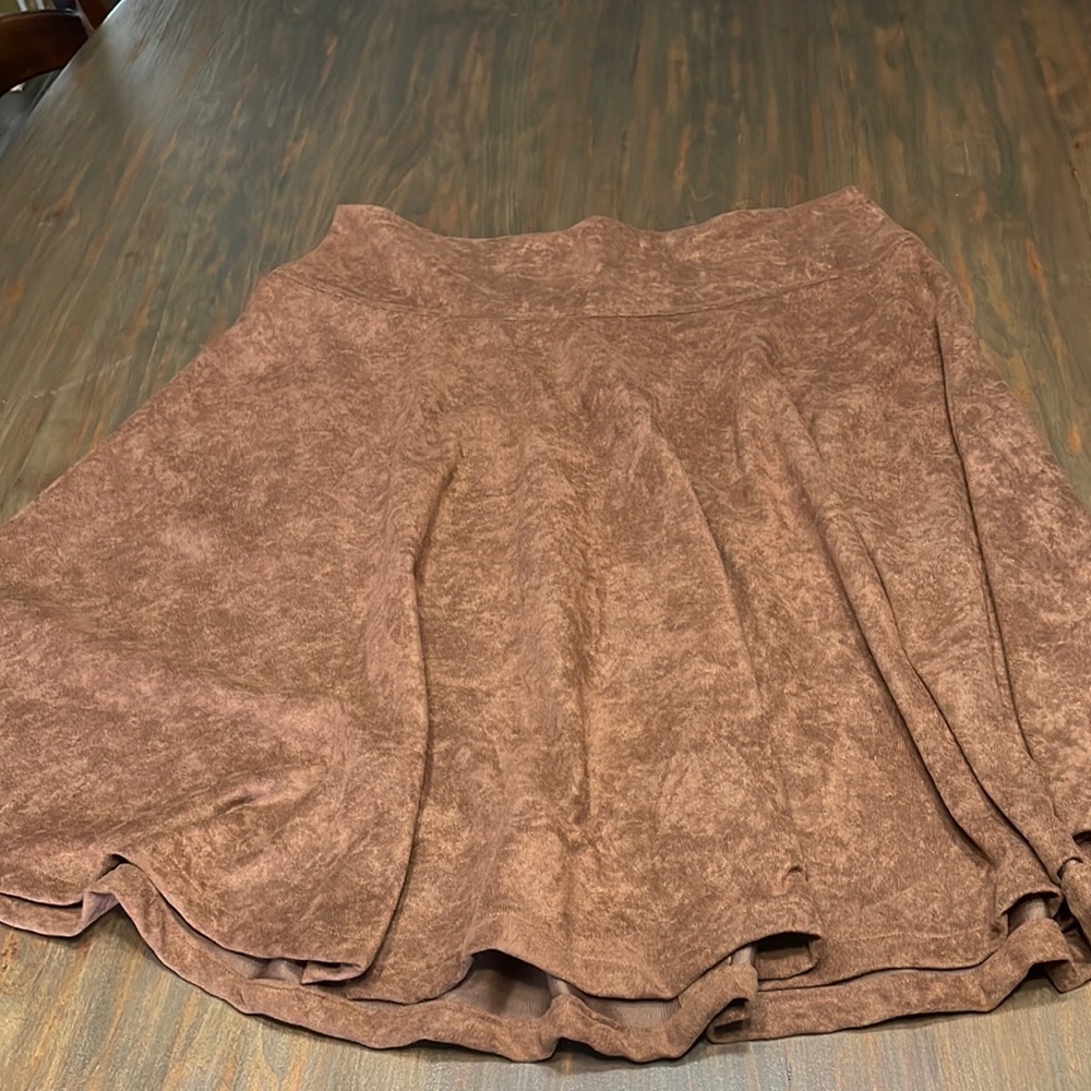 Brown a-line skirt
